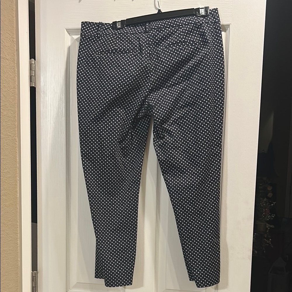 Ann Taylor Navy and White Polka Dot Trousers - Picture 2 of 4